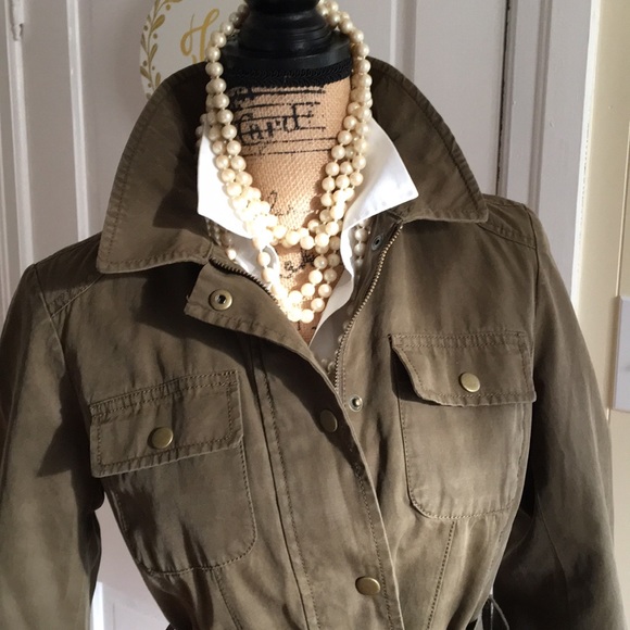 Talbots Military Style Belted Utility Jacket - Picture 3 of 9